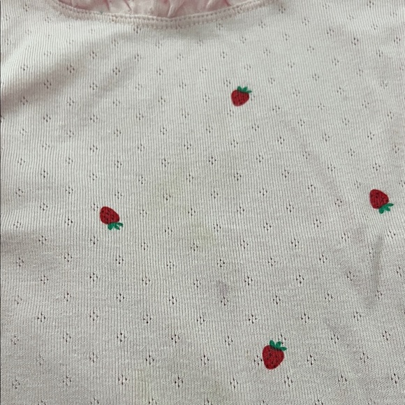 Mini Boden Kids Striped Green and Pink Strawberry Tank Top set size 7-8 - Picture 3 of 7